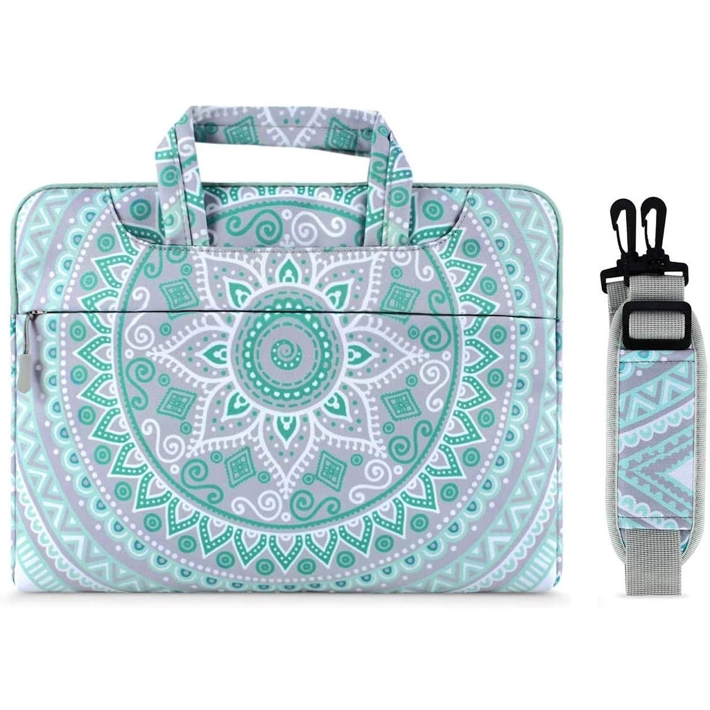 Tas Laptop Selempang Mosiso Shoulder Strap Mandala Size 15 16 inch