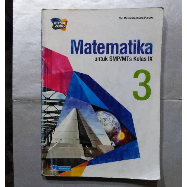 Buku Matematika Smp Mts Kls Kelas Ix 3 Masmedia Kurikulum Ktsp 2006 Shopee Indonesia