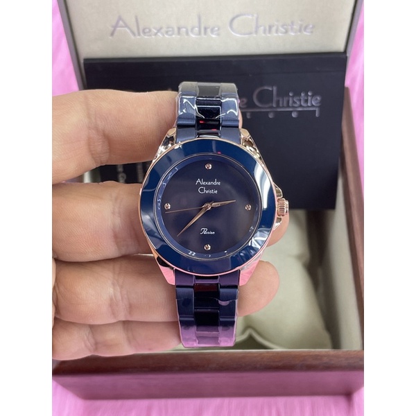 alexandre christie 2976bh wanita biru rosegold