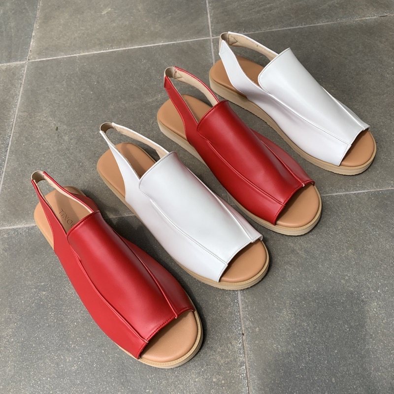 Sandal Slip On Wanita / Sandal Simple Wanita / Sandal Flat Terbuka / Sandal Tali Tinochi Simplify