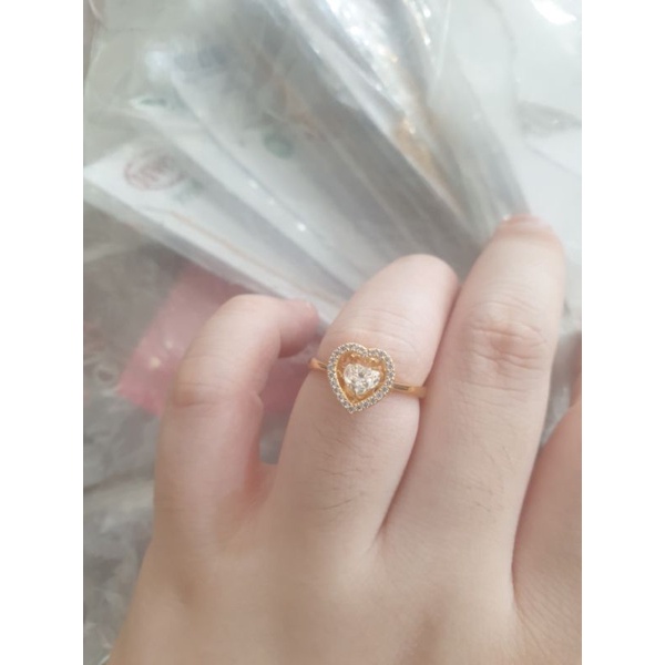 cincin dancing stone emas asli putih gold kuning 375 8k igun ivan yt