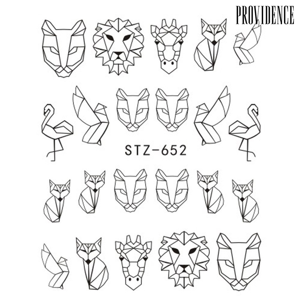 Stiker Kuku Motif Print Hewan Untuk Dekorasi Manicure