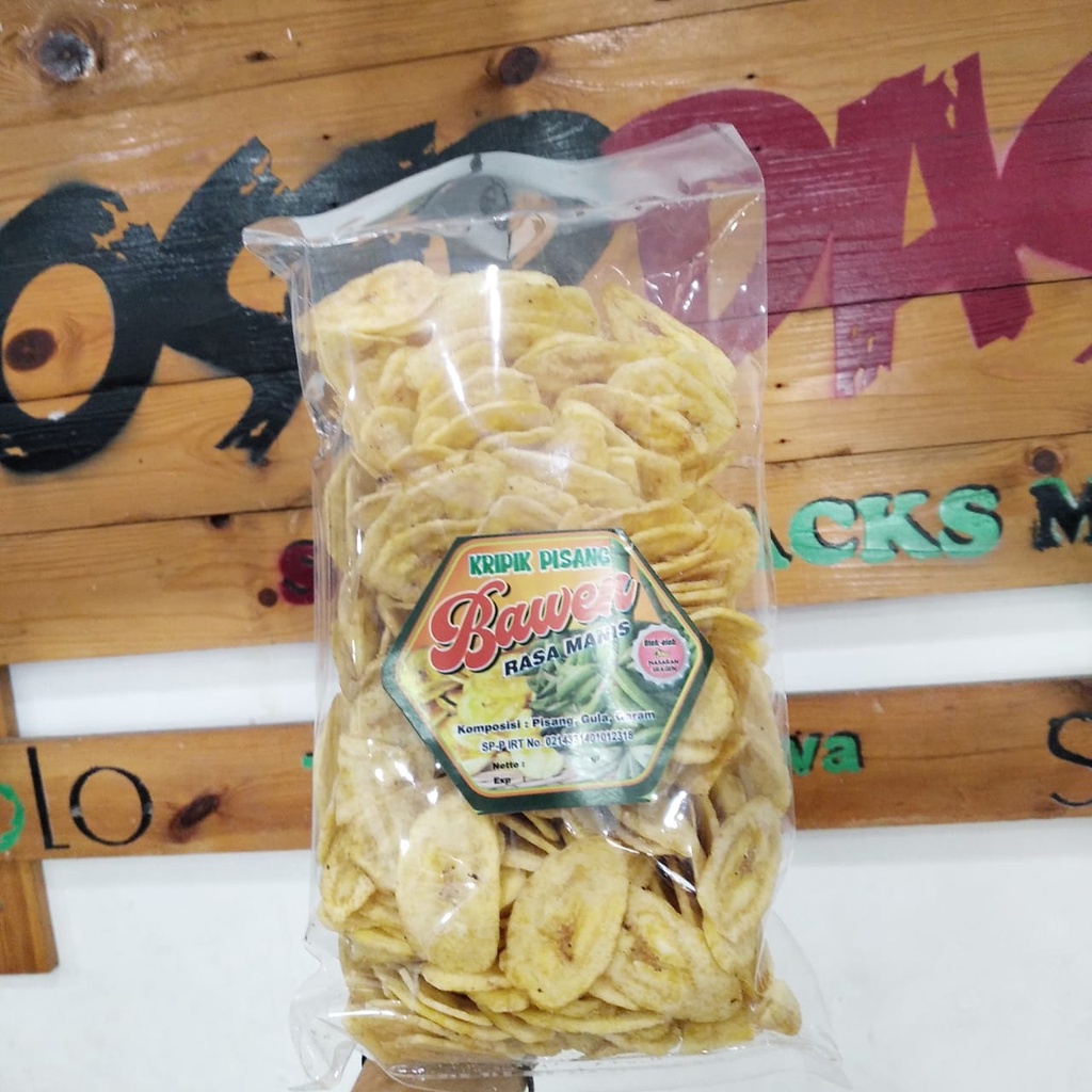 

KERIPIK PISANG BAWEN BESAR 400 GRAM ENAK GURIH OLEH OLEH ASLI SOLO