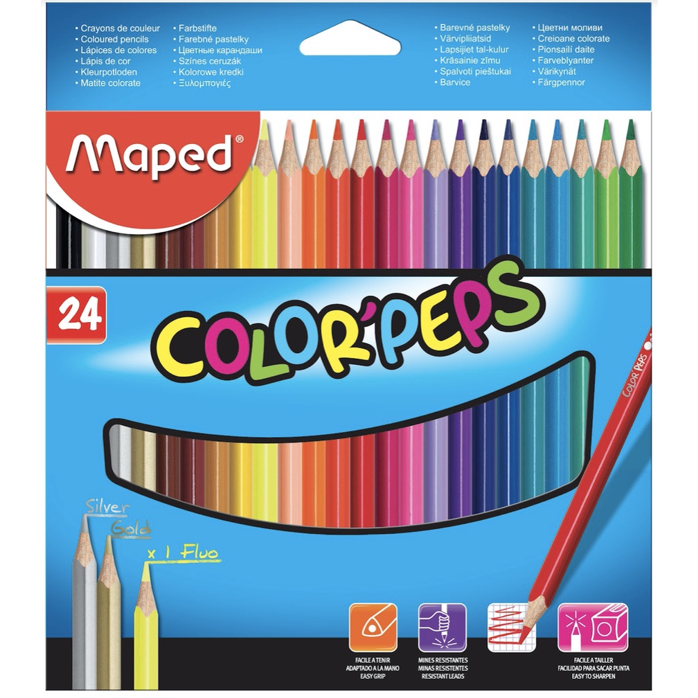 

PENSIL WARNA MAPED COLORPEPS 24 CLASSIC PANJANG COLORING PENCIL LONG ANAK SD TK ALAT MEWARNAI GROSIR LUSIN ECER MURAH MEWARNAI MENGGAMBAR