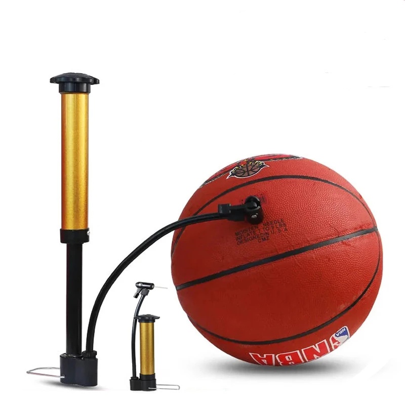 (1 Set Pompa Angin Manual Mini Portable Dengan Adapter Jarum Untuk Ban Sepeda / Bola Sepak / Basket