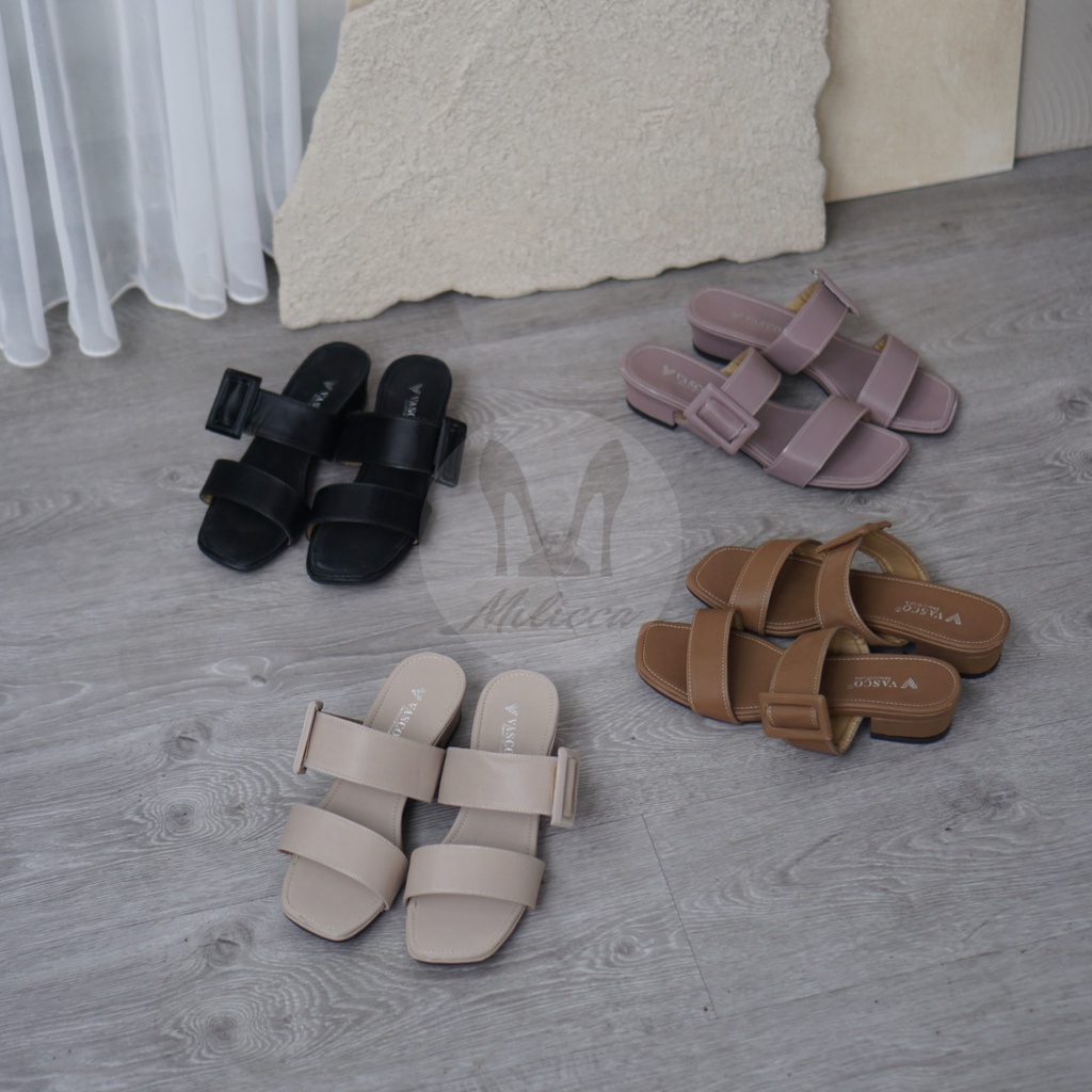 Milicca Sandal Wanita Heels Tahu 3 cm Dita