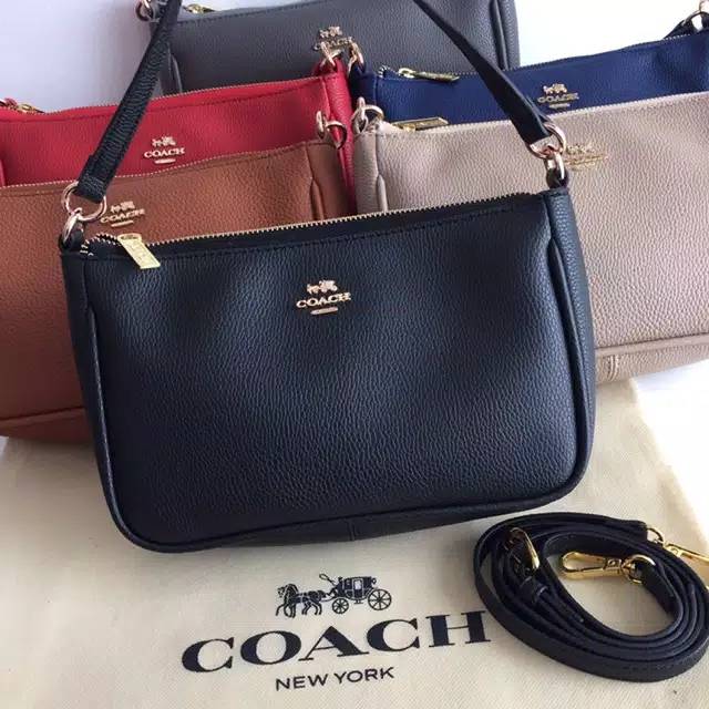 Coach messico sling bag leather import / tas selempang coach messico / tas import murah