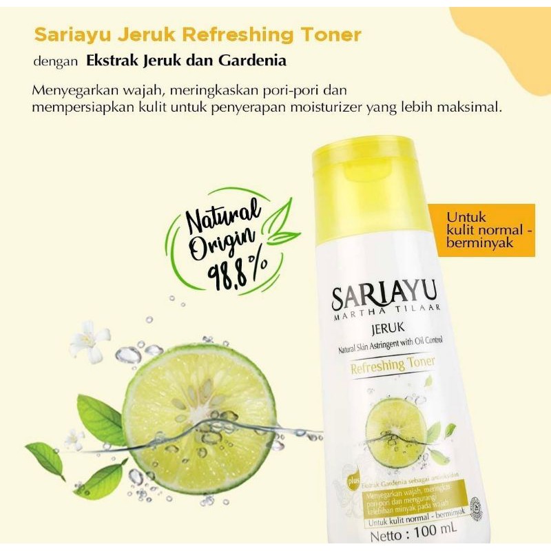 Sariayu Refreshing Toner plus ekstrak gardenia