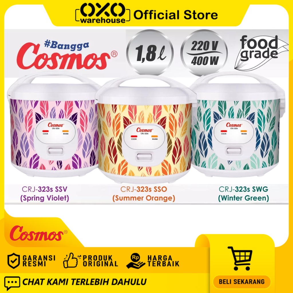 Jual Cosmos Rice Cooker 1,8 Liter CRJ 323S SSO SSV SSG Anti Lengket