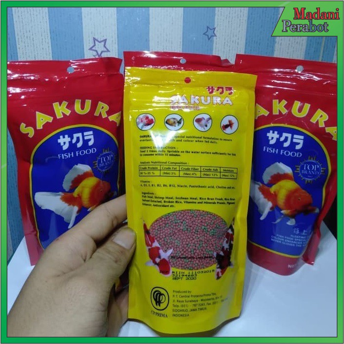 PAKAN IKAN KOI SAKURA / PAKAN IKAN HIAS MURAH / MAKANAN IKAN KOI SAKURA / PAKAN IKAN WARNA WARNI