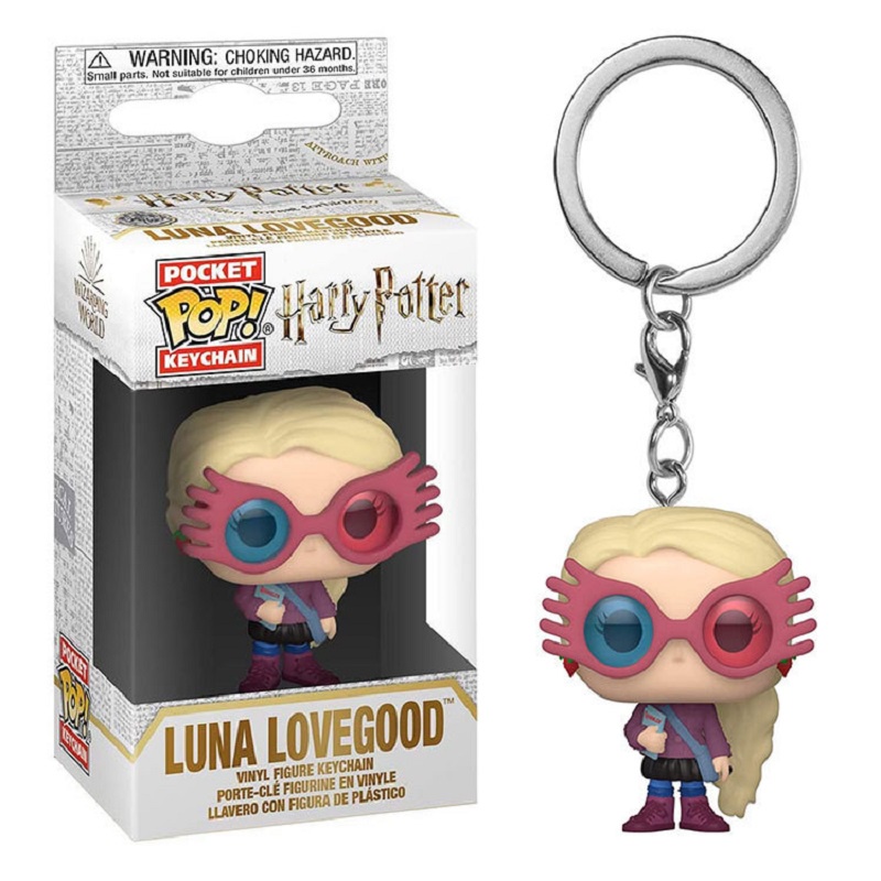 Anime Funko POP Harry Potter Gantungan Kunci PVC Dumbledore Hedwig Fawkes Boneka Minifigures Collection Key Ring