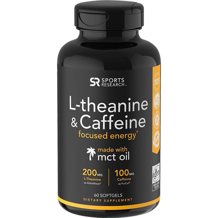 Sports Research L-Theanine & Caffeine 60 Softgels