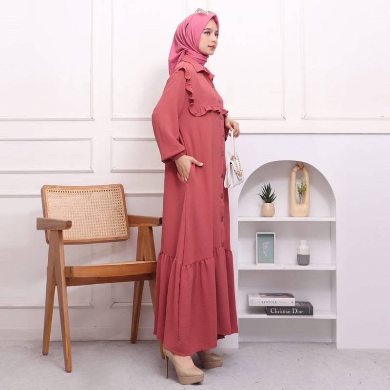 DONNA GAMIS CRINKLE POLOS ALL SIZE FIT XL BUSUI BUMIL FRIENDLY PGMTA