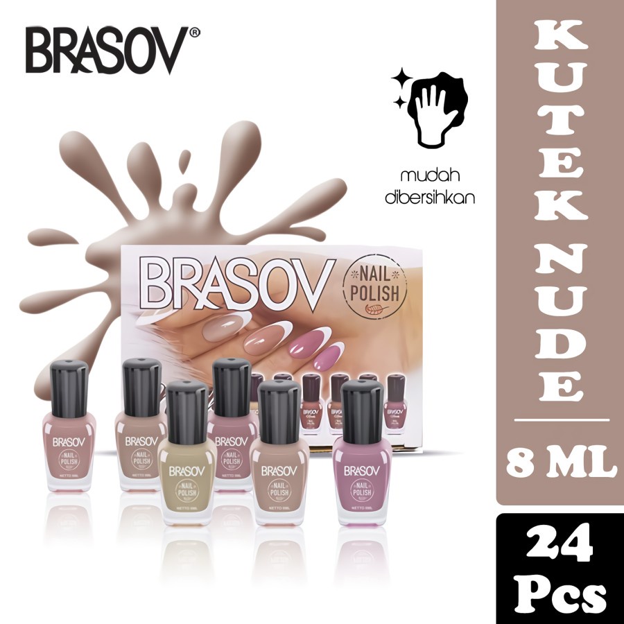 Kutex Brasov Nail Polish Nude / Red [BISA PILIH WARNA] ( PCS )