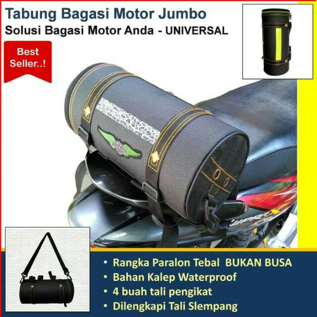 Tabung Jas Hujan Motor Tas Bagasi Motor Tambahan Jumbo