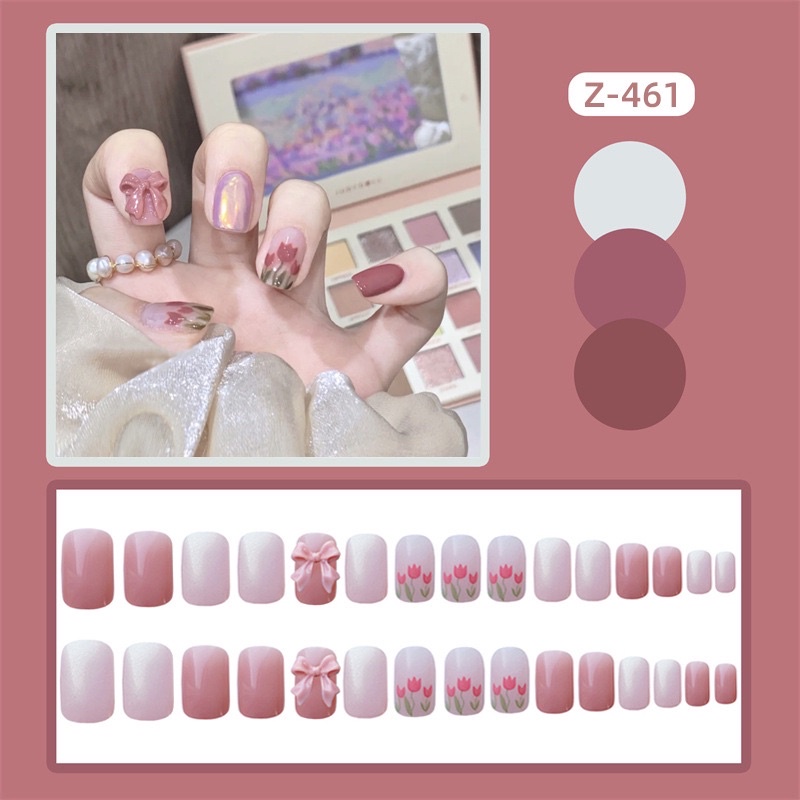 Kuku Palsu 【 A126，lem sticker】Nikah kuku Wedding False Nailart Pengantin Tanganwa