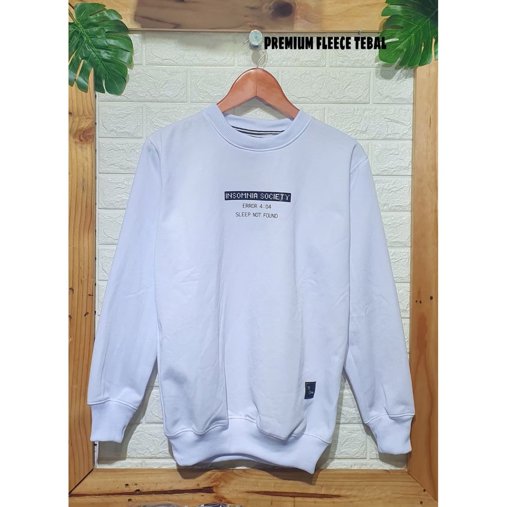 ORIGINAL _ SWEATSHIRT PRIA WANITA PUTIH TR CLOTHING - CREWNECK UNISEX / CN INSOMNIA TERLARIS - COD