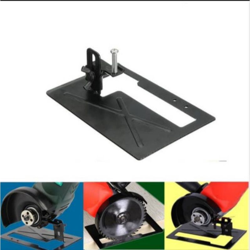 Dudukan gerinda holder tatakan gerinda tangan plus cover