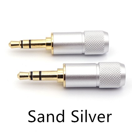 1pcs Knurled Pure copper 3.5mm plug stereo Earphone earbuds upgrade cable audio in-line type