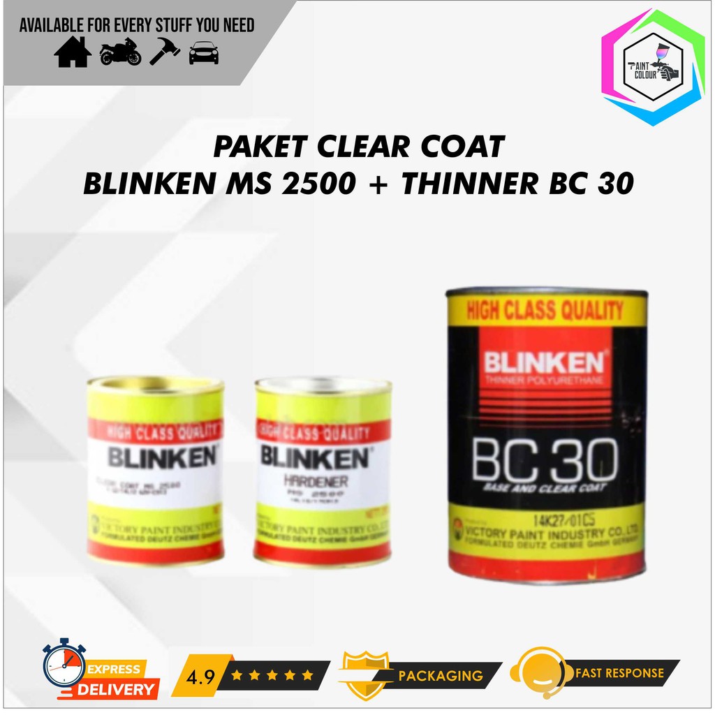 Paket Clear Coat Blinken MS 2500 + Thinner BC 30