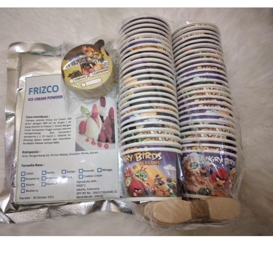 

Paket 1 Bubuk Es krim 250gr Frizco + 1 Pack cup paper 50ml lengkap 시