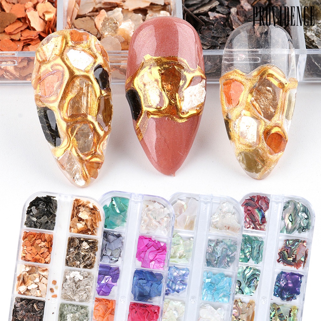 Providence 1Box Manicure Glitter Thin Convenient Artificial Stone Nail Art Shell Sequins for Photography