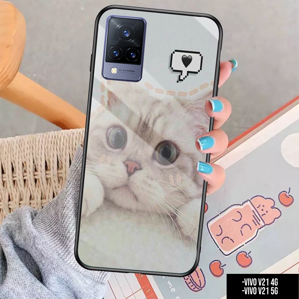CASE VIVO V21 4G / V21 5G - Casing VIVO V21 4G / 5G Terbaru TOP ONE CASE [ CAT ] Silikon VIVO V21 4G
