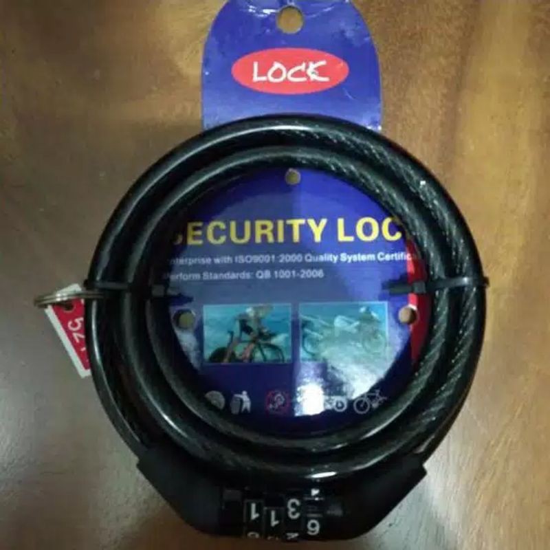 Kunci Gembok Sepeda tali angka