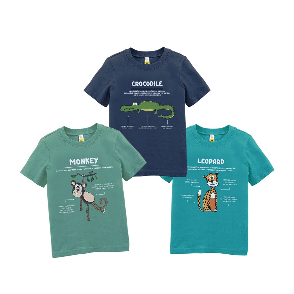 KAOS ANAK ANIMAL FACTS (PART 2) 1 - 10 T