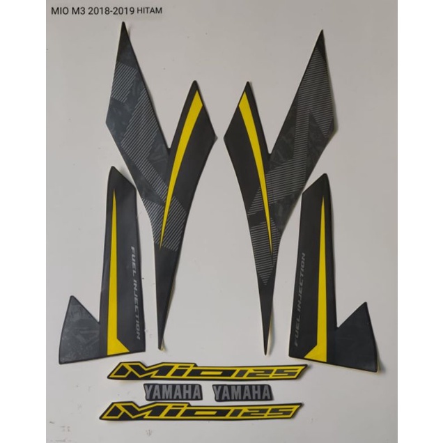 STRIPING MIO M3 2019 HITAM KUNING