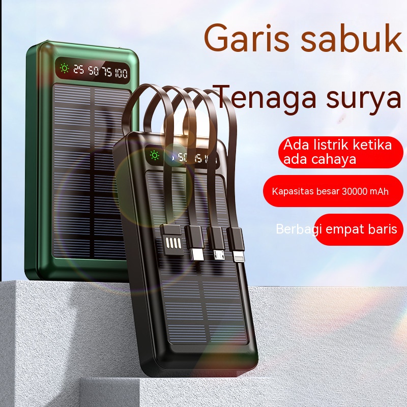 Solar Power Bank Tenaga Surya 50000mAh Multifungsi Portabel Berkapasitas Besar PowerBank / Portabel  Powerbank / Solar Powerbank / Camping Emergency Light / Bank Tenaga Surya / Fast Charging / Portable Outdoor Camping Emergency Light Powerbank