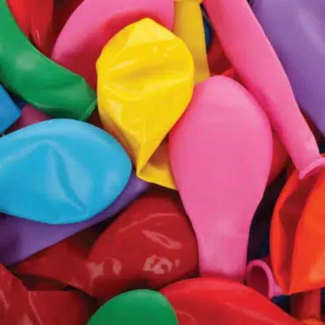 Balon latex metalik 1pack isi 100pcs balon polos bulat latex doff