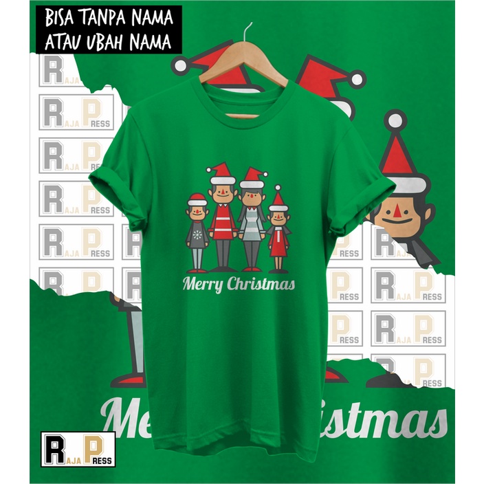 KAOS NATAL SIMPLE NATAL MERRY CHRISTMAS SANTA NEW  BISA TAMBAH NAMA BAJU NATAL