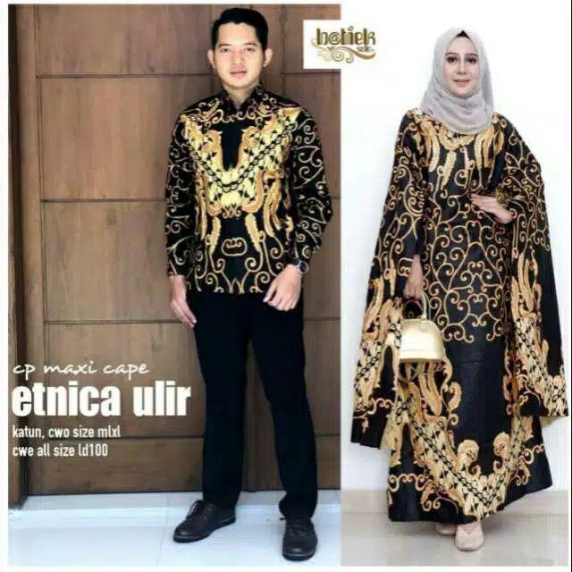 Tasyananu_batik Couple Maxi Cape Etnica Ulir / Couple Cape  Lolita