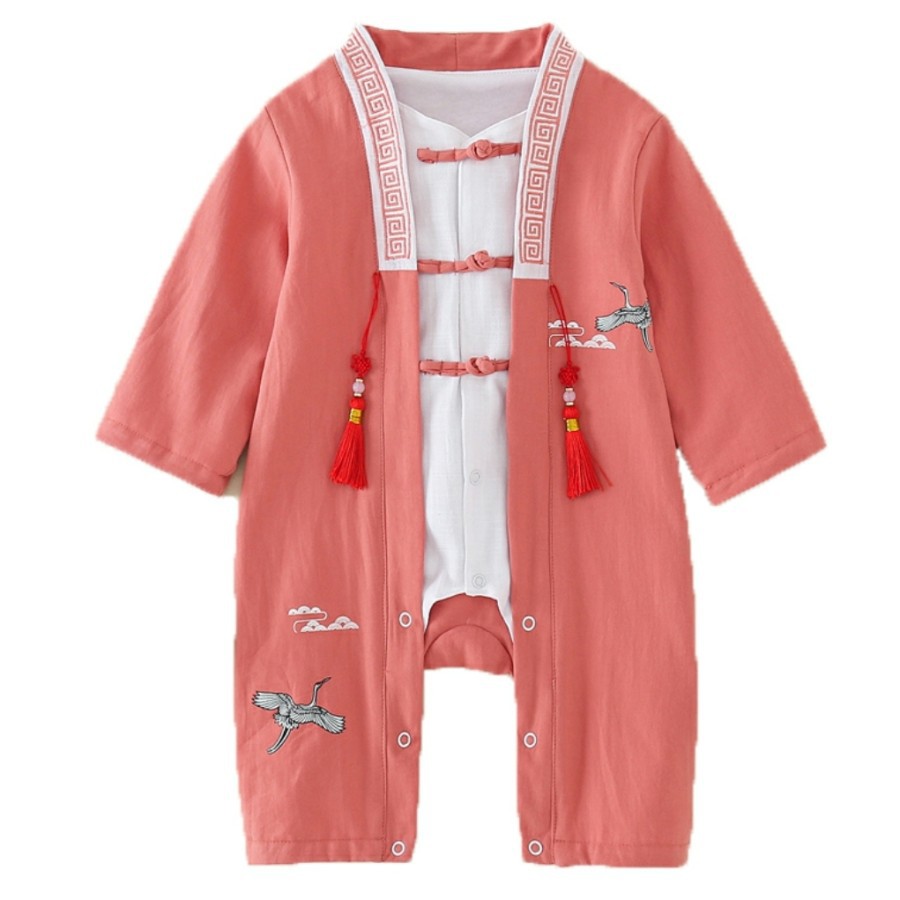 Baby boy cheongsam romper chinese new year baby boy cheongsam tassel