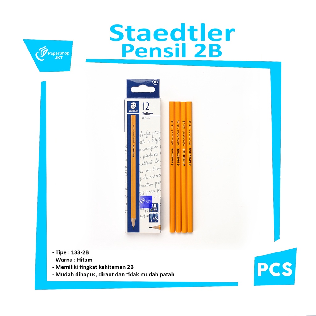 

STAEDTLER - Pensil Tulis Cover Yellow 2B - 133 - Pcs