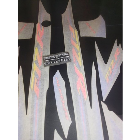 striping stiker sticker lis fizr f1zr fisr f1sr 2003 biru hitam silfer silver original nos
