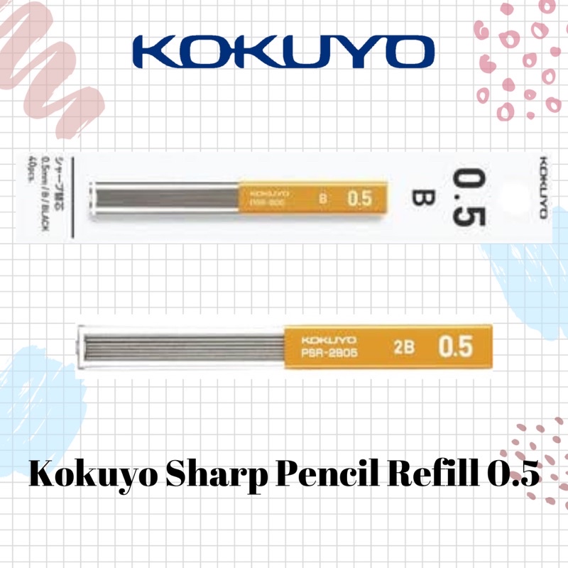 

Kokuyo Sharp Mechanical Pencil Refill 0.5 2B / kokuyo Isi pensil mekanik 0.5 mm 2B