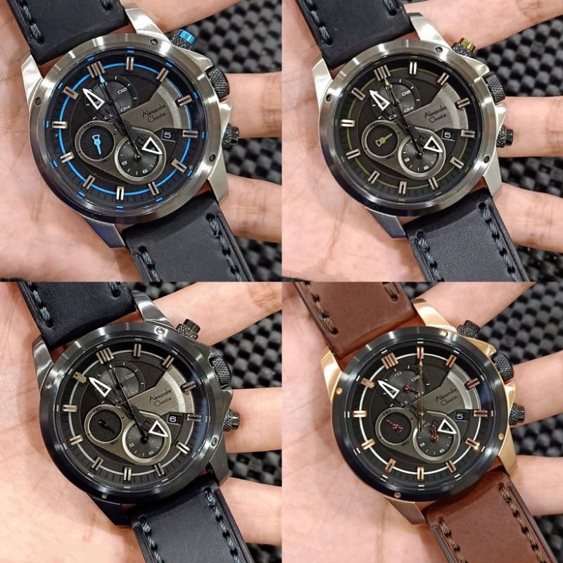 Jam Tangan Pria Alexandre Christie Ac 6593 Mc Leather Original Fashion Pria