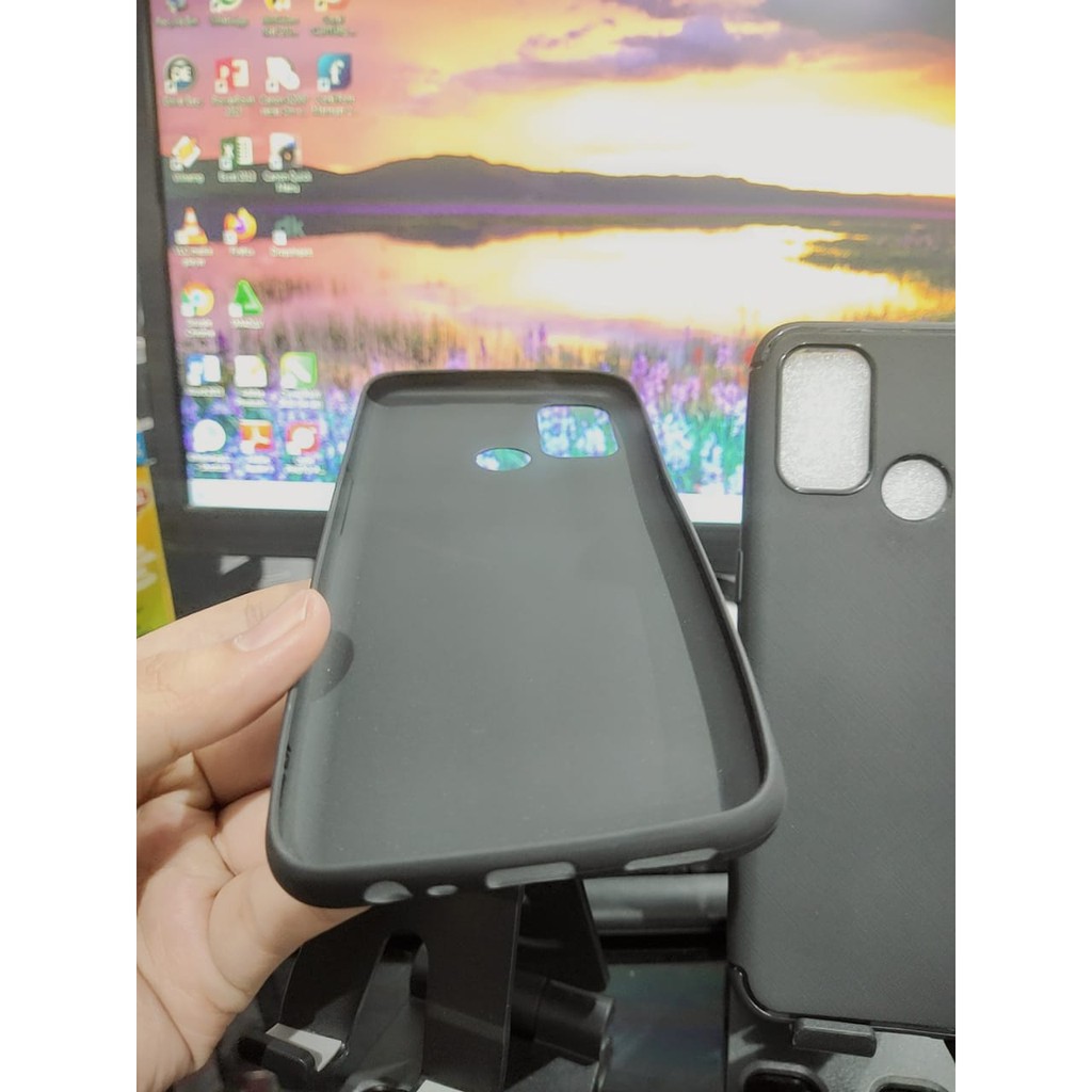 Case Slim CROSS Oppo A53 2020 6.5 inchi Softshell with Frame Line Anti Melar TIDAK LICIN