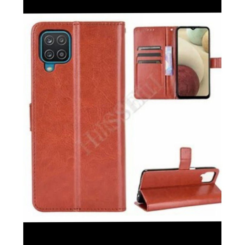 flip cover case Dompet sarung kulit leather case Samsung A12