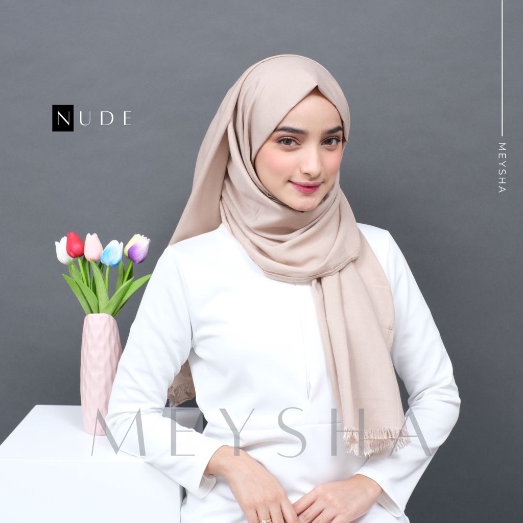 Pashmina Dubai Hitam Premium | Pashmina Basic Cotton | Pashmina Katun-3