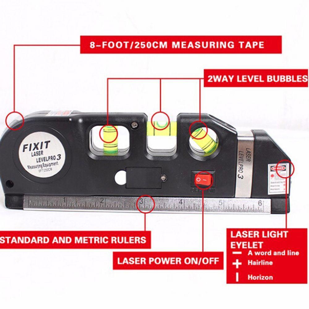 Lanfy Horizontal Vertical Line New Measuring Tape 8FT Aligner Measure Tape/Alat Ukur Garis Lurus