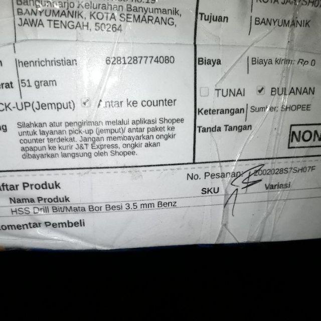 HSS Drill Bit/Mata Bor Besi 3.5 mm Benz | Shopee Indonesia