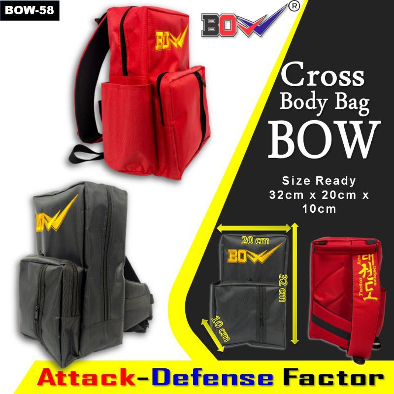 tas selempang taekwondo cross body bag BOW Bordir korea
