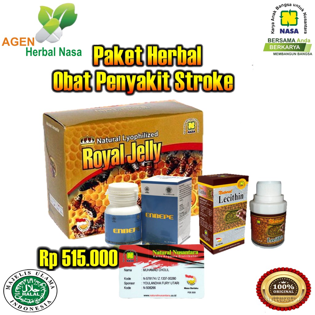 Paket Lengkap Obat Stroke Natural Herbal Nasa / Agen Herbal Nasa