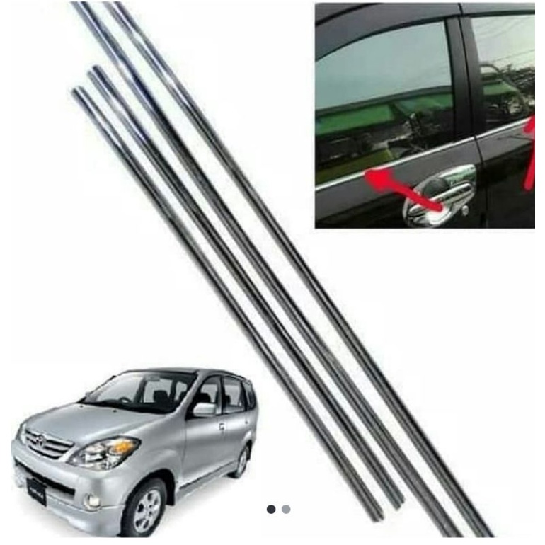 list kaca Samping Stainlees mobil Avanza/ Xenia lama