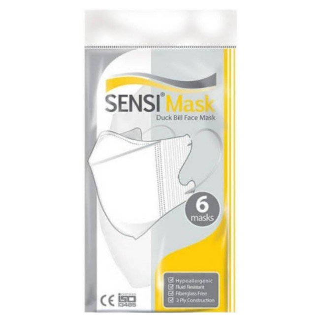 Masker DUCKBILL SENSI isi  6 lembar , SENSI MASK DUCKBILL 6 pcs