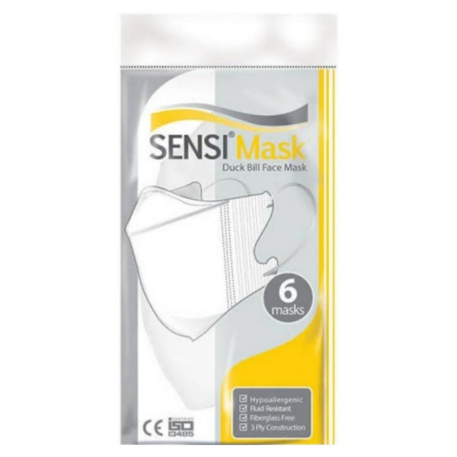 Masker DUCKBILL SENSI isi  6 lembar , SENSI MASK DUCKBILL 6 pcs