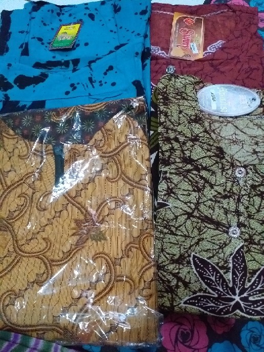 Tey-17 Batik Wanita Asj Sa Hrb026 Kenongo Kemeja Tosca Pendek